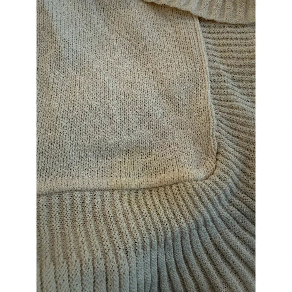 St. John Collection Long Wool Blend Santana Knit Cardigan Duster Ruffle Size 6 - Picture 9 of 11
